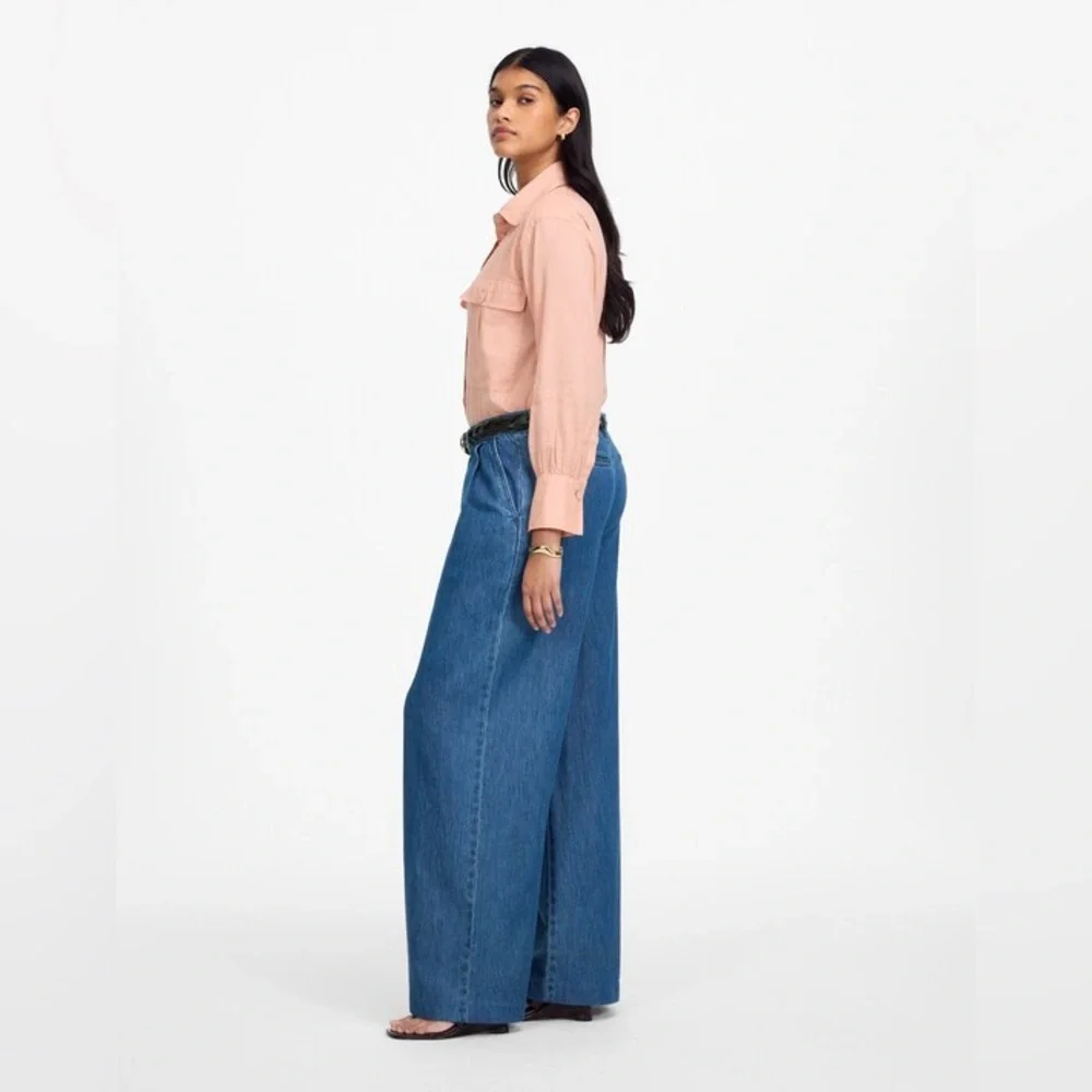 Madewell Blue The Harlow Superwide-Leg Jean in McNair Wash: Airy Denim Edition - Picture 4 of 9